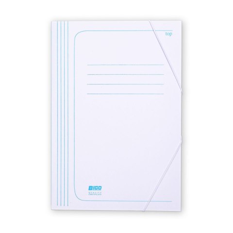 Teczka na gumkę biała A4 biały 320-350g [mm:] 320x220 Bigo (25 sztuk) (0006) 16377 Titanum