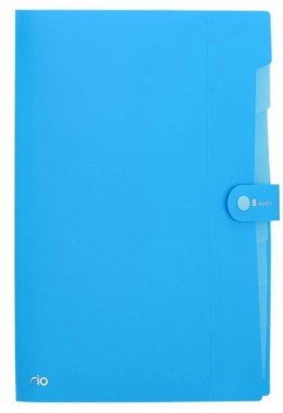 Teczka zatrzaskowa A4, 8 przegródek, seria Rio, niebieska, EB40102_BLUE, Deli. Deli