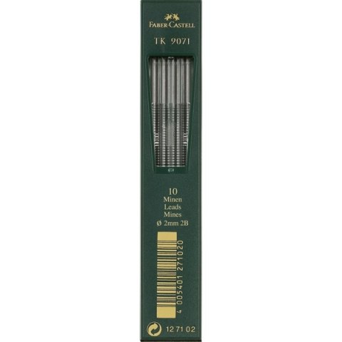 Wkład grafitowy 9071 2B 2MM TB/10 Faber-Castell 127102 FC Faber-Castell