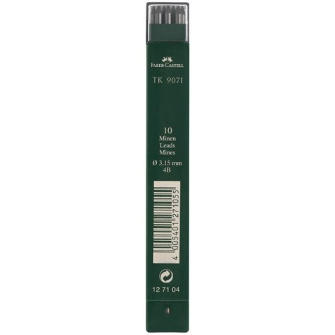 Wkład grafitowy 9071 4B 3,15MM T/10 Faber-Castell 127104 FC Faber-Castell