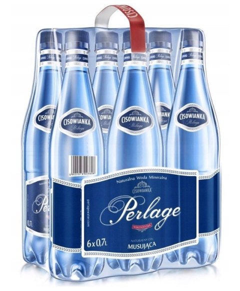 Woda CISOWIANKA 0.7l Perlage gazowana PET zgrzewka 6 szt. KAUCJA Cisowianka