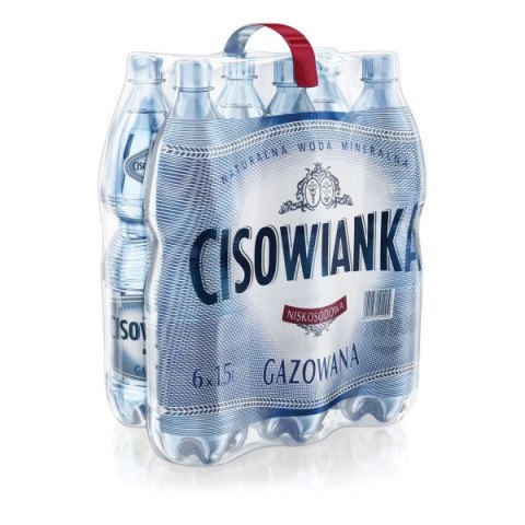 Woda CISOWIANKA 1.5l gazowana zgrzewka 6 szt. KAUCJA Cisowianka