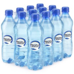 Woda KROPLA BESKIDU gazowana 0.5L butelka PET zgrzewka 12 szt. KAUCJA Kropla Beskidu