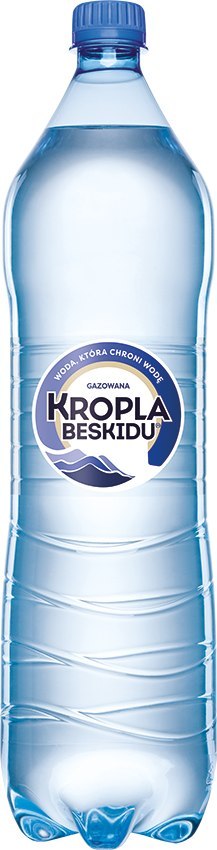 Woda KROPLA BESKIDU gazowana 1.5L butelka PET zgrzewka 6 szt. KAUCJA Kropla Beskidu