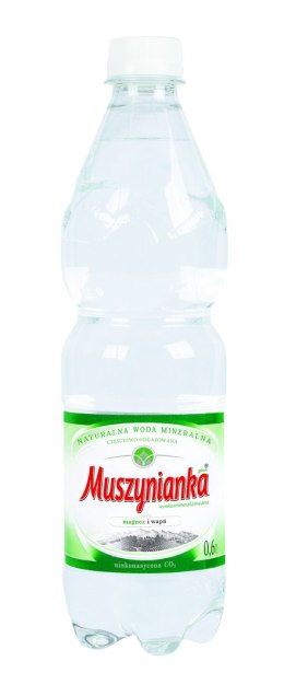 Woda MUSZYNIANKA 0.6l niskonasycona CO2 zgrzewka 8 szt. (zielona) KAUCJA Muszynianka