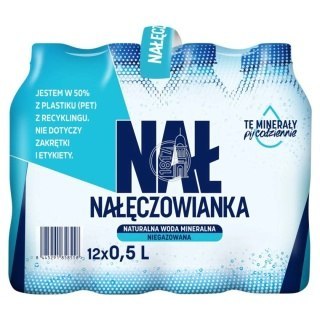 Woda NAŁĘCZOWIANKA niegazowana 0.5L butelka PET zgrzewka 12 szt. KAUCJA Nałęczowianka