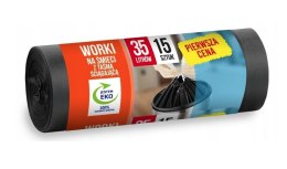 ANNA ZARADNA Worki 35l na śmieci LDPE (15 szt. ) czarne z taśmą 18963 SALE Budget