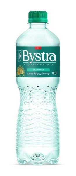 BEZ KAUCJI Woda BYSTRA 0.5l gazowana zgrzewka 12 szt. Bystra
