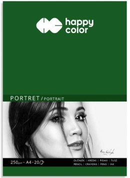 Blok szkicownik PORTRET, A4, 20 arkuszy, 250g, Happy Color HA 7825 2030-A20 SALE Happy Color
