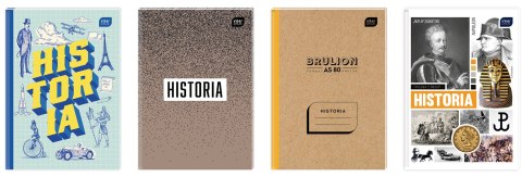 Brulion A5 HISTORIA 80 kartek 70g kratka INTERDRUK SALE Interdruk