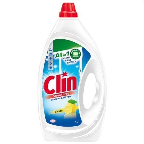CLIN Płyn do mycia szyb 4l Windows & Mirrors Lemon Clin