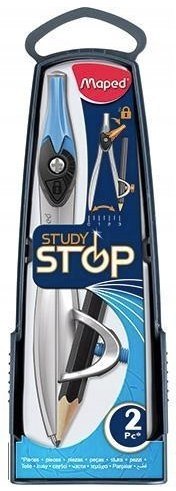 Cyrkel STUDY STOP + ołówek, pudełko z zawieszką 195210 MAPED SALE Maped