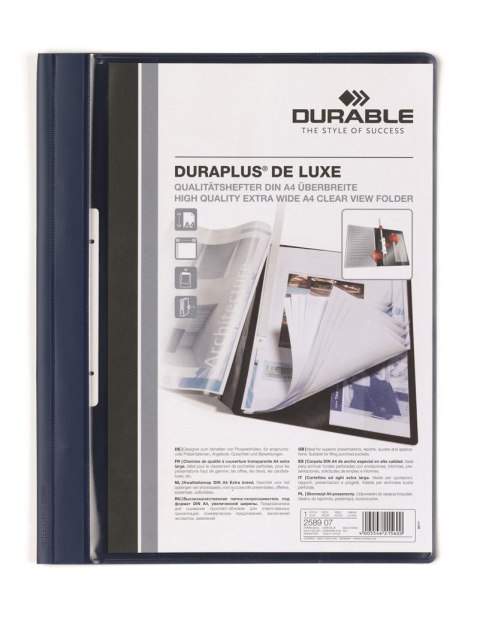 DURAPLUS de Luxe, Skoroszyt prez. A4, , do se greg.granat 258907 DURABLE Durable