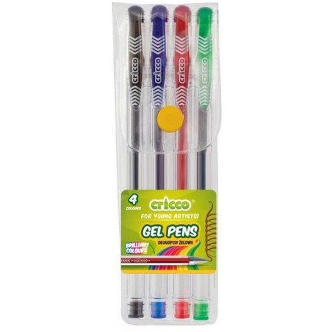 Długopis żelowy CRICCO 4kolory w etui CR817W4 BF Cricco