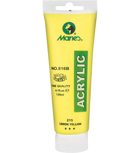 Farba akrylowa MARIES 816B-215 120 ml żółty, 170-2598 Maries