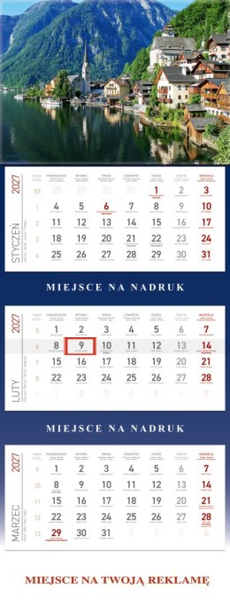 Kalendarz Trójdzielny 2027, KS055B JEZIORO, WOKÓŁ NAS Wokół Nas