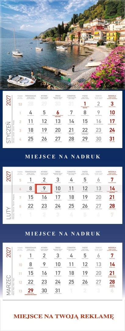 Kalendarz Trójdzielny 2027, KS055B ZATOKA, WOKÓŁ NAS Wokół Nas