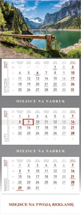 Kalendarz Trójdzielny 2027, KS055B GÓRSKIE JEZIORO, WOKÓŁ NAS Wokół Nas