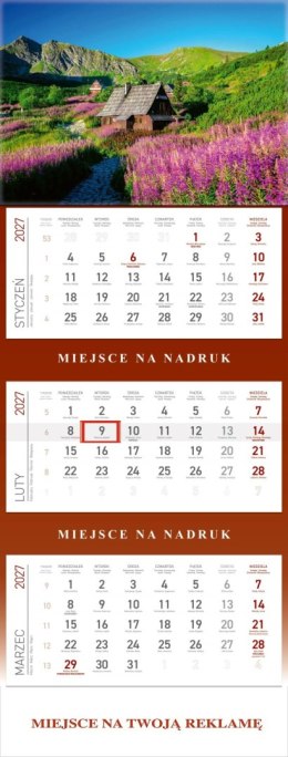 Kalendarz Trójdzielny 2027, KS055B HALA GĄSIENICOWA, WOKÓŁ NAS Wokół Nas