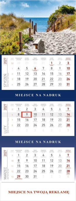 Kalendarz Trójdzielny 2027, KS055B MORZE, WOKÓŁ NAS Wokół Nas