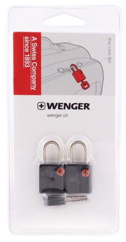 Kłódka do walizek WENGER, 2szt., blister, czarny, WE604567 Wenger