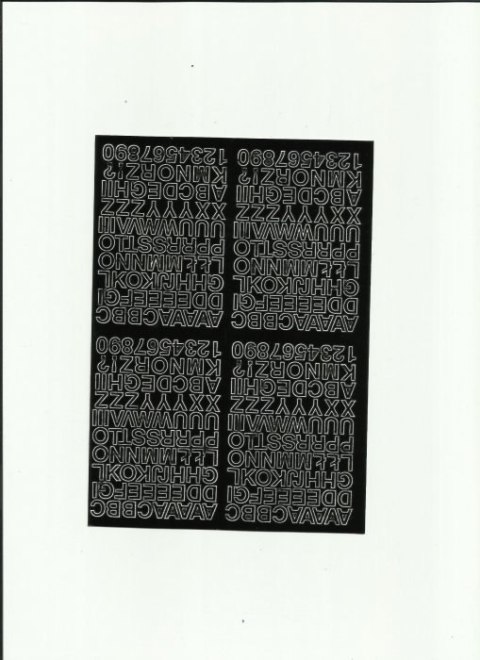 LITERY_ samop.0.7cm(8) czarne ARTDRUK Artdruk