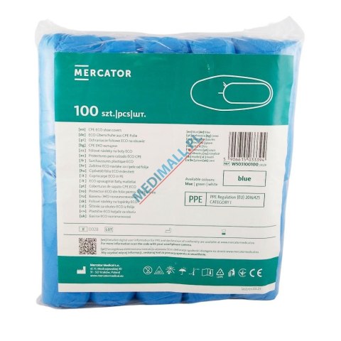 Ochraniacze na obuwie CPE (100 szt.) niebieskie MERCATOR MM000062319 Mercator