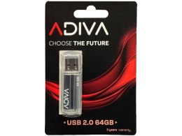 Pamięć Pendrive ADIVA 64GB czarny USB 2.0 Adiva
