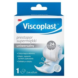 Plaster do cięcia VISCOPLAST Prestopor, supermiękki, 8cmx1m, biały, 4064035061173 Viscoplast 3M