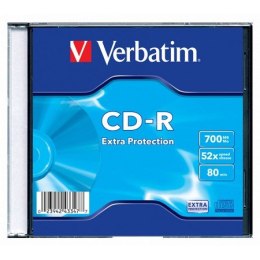 Płyty CD-R Verbatim Crystal Super AZO 700MB 52x jewel case box, 1szt. 1610-04 Verbatim