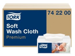 Ręcznik biały PREMIUM SOFT WASH CLOTH do mycia ciała, biały (8op. x 135 szt) 742200 TORK Tork