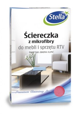 STELLA Ściereczka z mikrofibry do mebli i sprzętu RTV, 1 szt., czerwony Stella