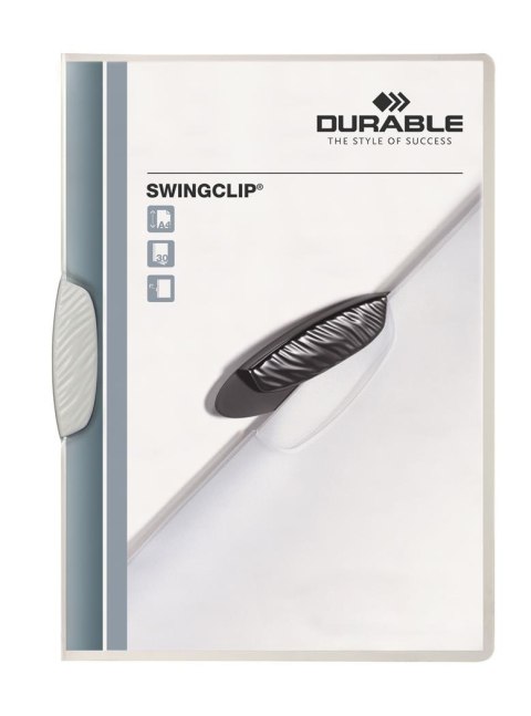 Skoroszyt DURABLE SWINGCLIP zaciskowy , do 30 kartek biały 2260-02 Durable