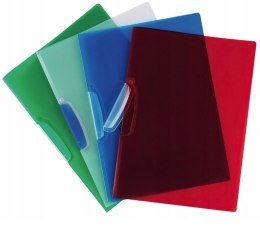 Skoroszyt z plastikowym klipsem 520 mic. niebieski transparentny Q-CONNECT KF02134 (X) SALE Donau