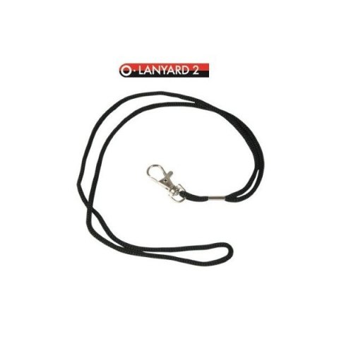 Smycz do identyfikatorów z karabińczykiem OPUS LANYARD 2 czarny 50 szt. OBS041CZA Opus