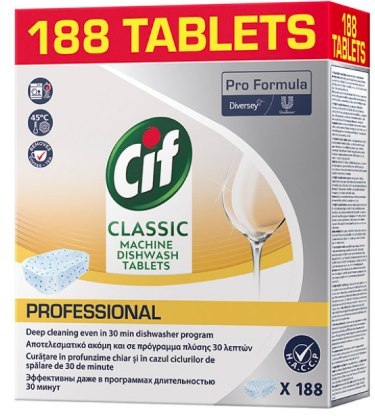 Tabletki do zmywarki CIF Diversey, 188 sztuk, classic, 813254 Cif