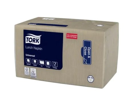 Serwetki lunchowe, naturalna, 1-warstwowe, 500 szt., 509301, TORK Tork