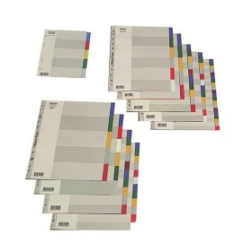 (WYCOFANE)Przekładki A4 5 kolorów PP 6005 BANTEX _ E17215520/100205041 SALE Bantex