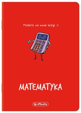 Zeszyt eco PP, A5, 60k, kratka, czerwony, matematyka, 400197975 HERLITZ Herlitz
