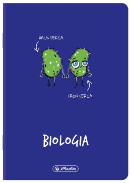 Zeszyt eco PP, A5, 60k, kratka, granatowy, biologia, 400198101 HERLITZ Herlitz