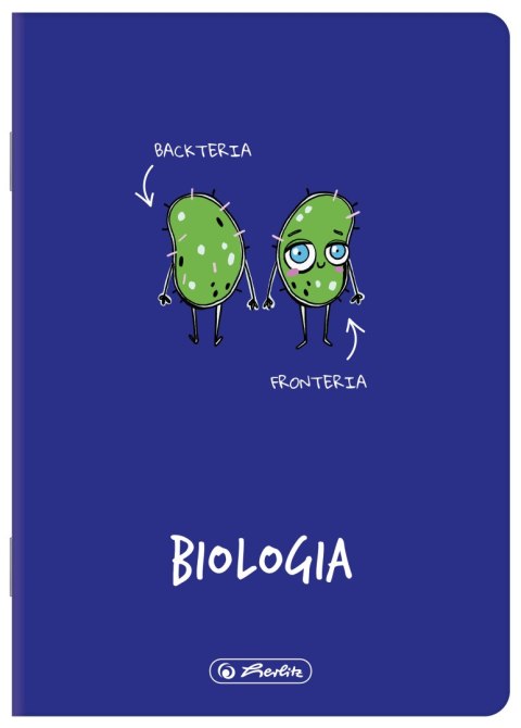 Zeszyt eco PP, A5, 60k, kratka, granatowy, biologia, 400198101 HERLITZ Herlitz