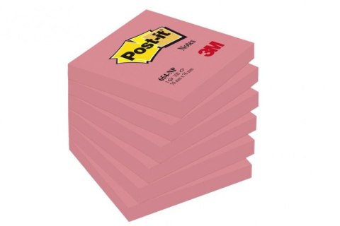 Bloczek samoprzylepny POST-IT (654N), 76x76mm, 1x100 kart., jaskrawy różowy Post-It 3M