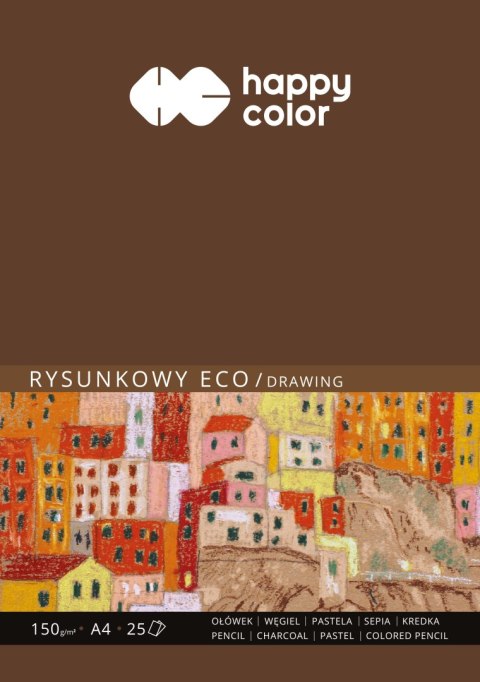 Blok rysunkowy ECO, ART, A4, 25 ark, 150g, Happy Color HA 3715 2030-A25 Happy Color Blok rysunkowy ECO, ART, A4, 25 ark, 150g, Happy Color HA 3715 2030-A25 Happy Color
