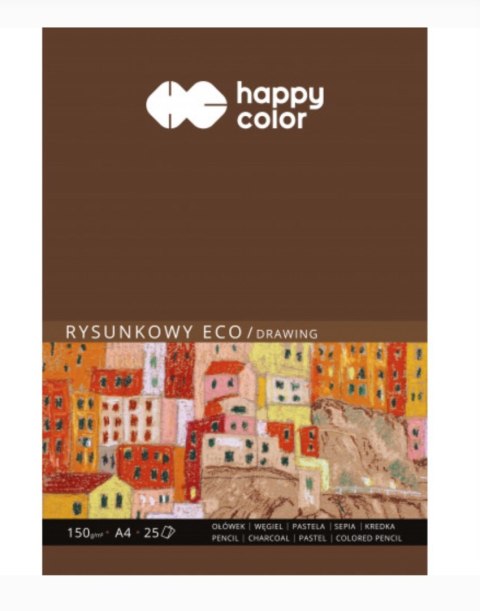 Blok rysunkowy ECO, ART, A4, 25 ark, 150g, Happy Color HA 3715 2030-A25 Happy Color Blok rysunkowy ECO, ART, A4, 25 ark, 150g, Happy Color HA 3715 2030-A25 Happy Color