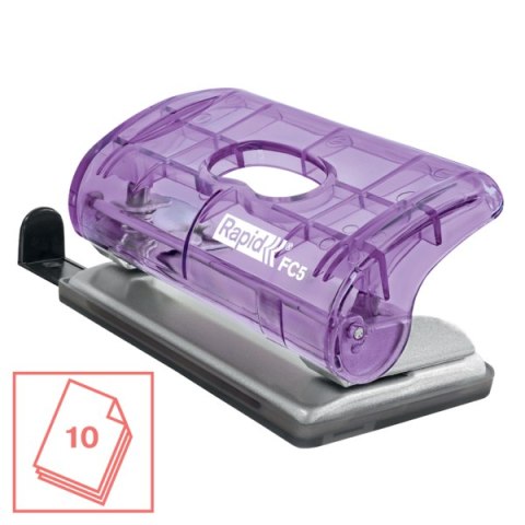 Dziurkacz mini Rapid ColourBreeze FC5, 10 kartek, 5 lat gwarancji, lawendowy 5001534 Rapid Dziurkacz mini Rapid ColourBreeze FC5, 10 kartek, 5 lat gwarancji, lawendowy 5001534 Rapid