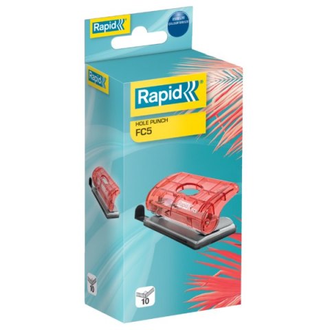 Dziurkacz mini Rapid ColourBreeze FC5, 10 kartek, 5 lat gwarancji, lawendowy 5001534 Rapid Dziurkacz mini Rapid ColourBreeze FC5, 10 kartek, 5 lat gwarancji, lawendowy 5001534 Rapid