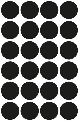 Kółka do zaznaczania 3003 Q18 mm 4 ark. trwałe czarne Avery Zweckform Avery Zweckform