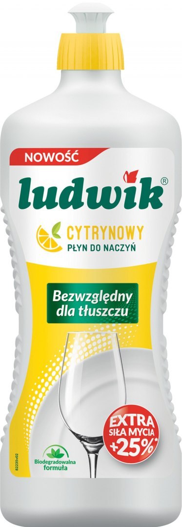 LUDWIK Płyn do mycia naczyń 900g cytrynowy 28867 Ludwik LUDWIK Płyn do mycia naczyń 900g cytrynowy 28867 Ludwik