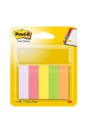 Znaczniki POST-IT (670/5), papier, 15x50mm, 5x100 kart., mix kolorów neonowy Post-It 3M