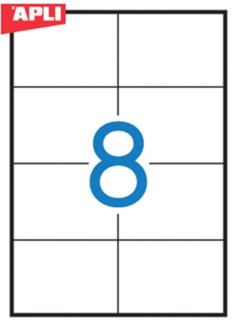 Etykiety 03140 105*74 (100) permanentne APLI 1279 (X) Apli